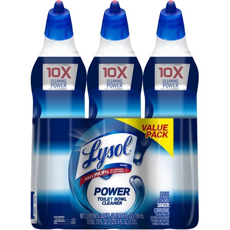 Lysol Toilet Bowl Cleaner, 24 fl oz, , Dark Blue, PK 3 RAC98726